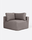 Canapé BEETHOVEN module central avec housse en lin 100 x 100 x 80 cm en couleur taupe