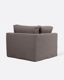 Canapé BEETHOVEN module central avec housse en lin 100 x 100 x 80 cm en couleur taupe