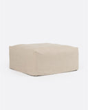 Pouf BEETHOVEN avec housse en lin 100 x 100 x 45 cm en couleur cross