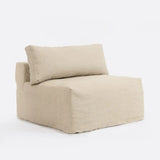 BEETHOVEN sofa central module with cover in linen 100 x 100 x 80 cm in cross colour