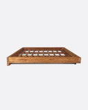 Estructura de cama SOLID de madera de teca reciclada 180 x 218 x 26 cm para colchón de 160 x 200 cm