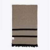 Serviette CHENNAI en coton recyclé 200 x 100 cm en couleur biscuit