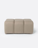 Puf de exterior CHOPIN de olefina reciclada 89 x 69 x 42 cm en color natural