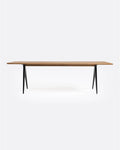 Table à manger LIKU en bois de teck recyclé et fer 140 x 80 x 75 cm