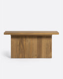 Mesa auxiliar BATU de madera de teca reciclada 85 x 24 x 38 cm en color natural