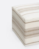 Puf ZIP con funda de lino 60 x 60 x 40 cm color blanco