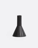 Portavelas MEJA de madera de teca reciclada Ø 10 x 14 cm de altura en color negro