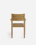 Silla de exterior GENESIS apilable de madera de teca 55 x 57 x 85 cm en color natural