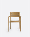GENESIS outdoor stackable chair in teak wood 55 x 57 x 85 cm in natural colour