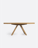 Mesa auxiliar BATU de madera de teca reciclada 85 x 85 x 35 cm en color natural