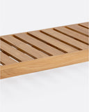 Tumbona de exterior GENESIS de madera de teca 201 x 78 x 27 cm con colchón natural