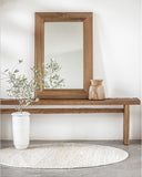 Banco RAIL de madera de teca reciclada 180 x 25 x 44 cm