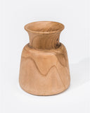 Vase GON en bois de teck Ø 20 cm x 20 cm de hauteur