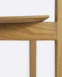Silla sin reposabrazos ARC de madera de teca 52 x 53 x 76 cm en color natural