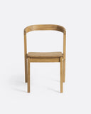 Silla sin reposabrazos ARC de madera de teca 52 x 53 x 76 cm en color natural