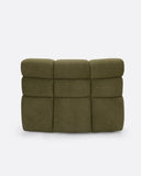 Sofá modular CHOPIN rinconero round de olefina reciclada 130 x 97 x 80 cm en color musgo