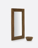 Espejo EROSI de madera de teca reciclada 70 x 4 x 100 cm