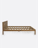 Cadre de lit EROSI en bois de teck recyclé 170 x 210 x 79 cm pour matelas 160 x 200 cm