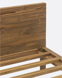Cadre de lit EROSI en bois de teck recyclé 170 x 210 x 79 cm pour matelas 160 x 200 cm