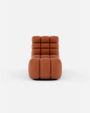 Chaise longue relax CHOPIN de olefina reciclada 65 x 135 x 76 cm en color terracota