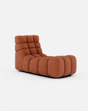 CHOPIN relax chaise longue in recycled olefin 65 x 135 x 76 cm in terracotta colour