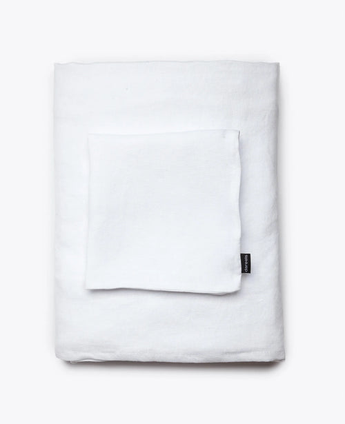 Funda para sofá STROZZI 1 plaza de lino 120 x 95 x 65 cm en color blanco