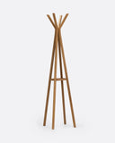 Perchero HALUS de madera de teca reciclada 53 x 53 x 170 cm en color natural