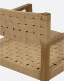 Silla lounge CORA de madera de teca y cuerda de papel 68 x 65 x 73 cm en color natural