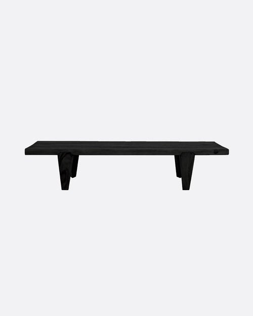 RIVIA coffee table in suar wood 170 x 55 x 33 cm height in black