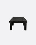 Mesa de centro RIVIA de madera de suar 170 x 55 x 33 cm de altura en color negro