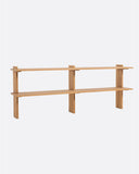 Estante de pared ELARA de madera de teca 150 x 30 x 58 cm