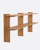 Estante de pared ELARA de madera de teca 150 x 30 x 58 cm