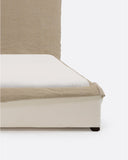 Cama BEETHOVEN para colchón 160 x 200 cm y funda de lino en color natural