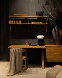 Estante de pared ELARA de madera de teca 150 x 30 x 58 cm