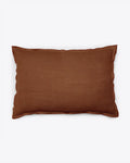 Housse de coussin KAURA en lin 60 x 40 cm en terre cuite