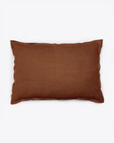 Housse de coussin KAURA en lin 60 x 40 cm en terre cuite