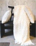 Housse de coussin DHANA 50 x 50 cm couleur blanche