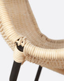 Silla en ratán y hierro