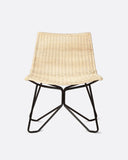 Silla en ratán y hierro