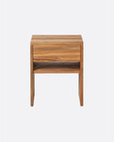 Table de chevet EROSI en bois de teck recyclé 40 x 40 x 50 cm