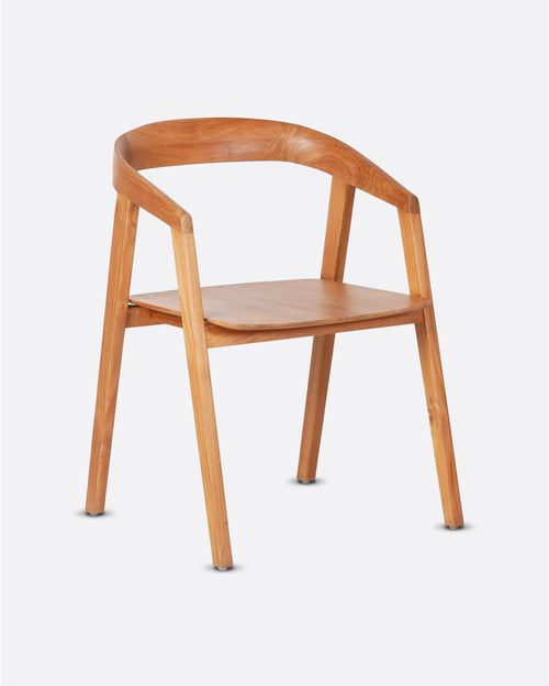 Silla ARC de madera de teca 56 x 57 x 76 cm en color natural