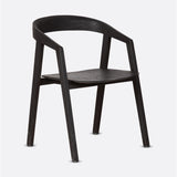 Chaise ARC en bois de teck 56 x 57 x 76 cm en couleur noire
