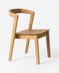 Silla sin reposabrazos ARC de madera de teca 52 x 53 x 76 cm en color natural
