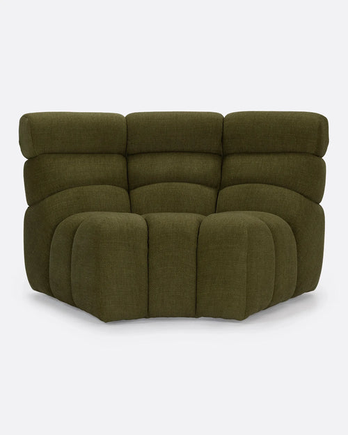 Canapé d'angle modulable CHOPIN en oléfine recyclée 130 x 97 x 80 cm en couleur mousse