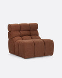 Canapé modulable CHOPIN 1 place en oléfine recyclée 89 x 93 x 78 cm en couleur terracotta