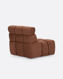 CHOPIN 1-seater modular sofa in recycled olefin 89 x 93 x 78 cm in terracotta colour