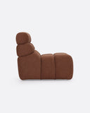CHOPIN 1-seater modular sofa in recycled olefin 89 x 93 x 78 cm in terracotta colour