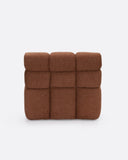 CHOPIN 1-seater modular sofa in recycled olefin 89 x 93 x 78 cm in terracotta colour