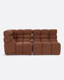 CHOPIN 1-seater modular sofa in recycled olefin 89 x 93 x 78 cm in terracotta colour