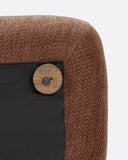 CHOPIN 1-seater modular sofa in recycled olefin 89 x 93 x 78 cm in terracotta colour